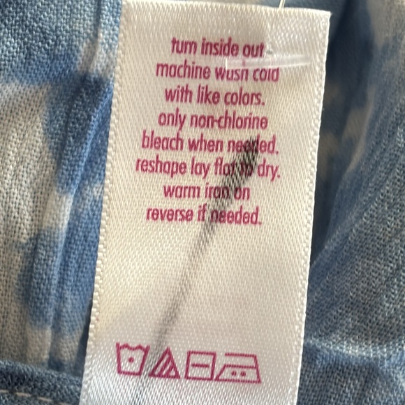 Justice Girls Blue and White Short Sleeve Ruffle Detailing Top - Picture 9 of 12